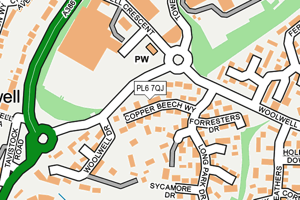 PL6 7QJ map - OS OpenMap – Local (Ordnance Survey)