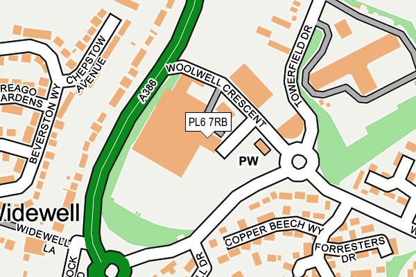 PL6 7RB map - OS OpenMap – Local (Ordnance Survey)