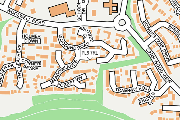 PL6 7RL map - OS OpenMap – Local (Ordnance Survey)