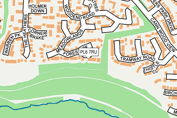 PL6 7RU map - OS OpenMap – Local (Ordnance Survey)