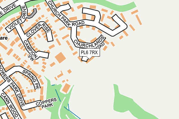 PL6 7RX map - OS OpenMap – Local (Ordnance Survey)