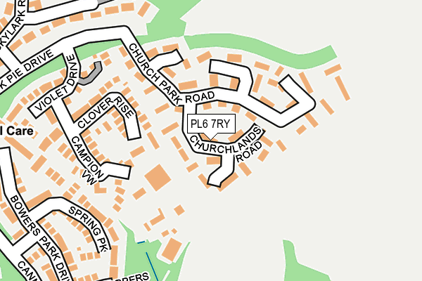 PL6 7RY map - OS OpenMap – Local (Ordnance Survey)