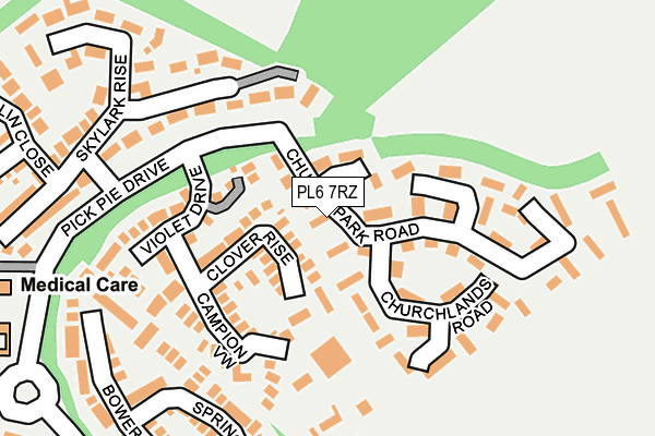 PL6 7RZ map - OS OpenMap – Local (Ordnance Survey)