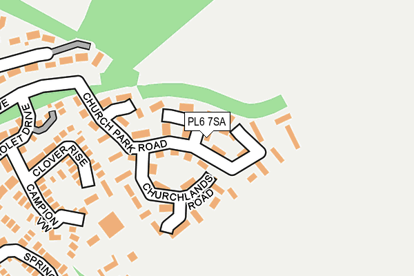 PL6 7SA map - OS OpenMap – Local (Ordnance Survey)