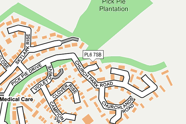 PL6 7SB map - OS OpenMap – Local (Ordnance Survey)