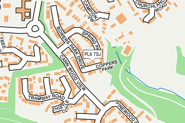 PL6 7SJ map - OS OpenMap – Local (Ordnance Survey)