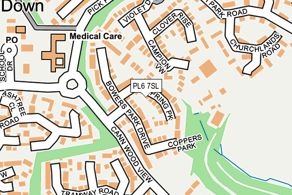 PL6 7SL map - OS OpenMap – Local (Ordnance Survey)