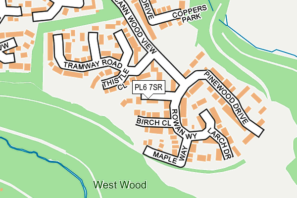 PL6 7SR map - OS OpenMap – Local (Ordnance Survey)