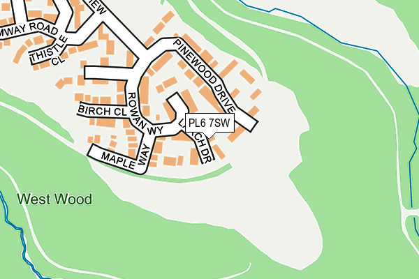 PL6 7SW map - OS OpenMap – Local (Ordnance Survey)