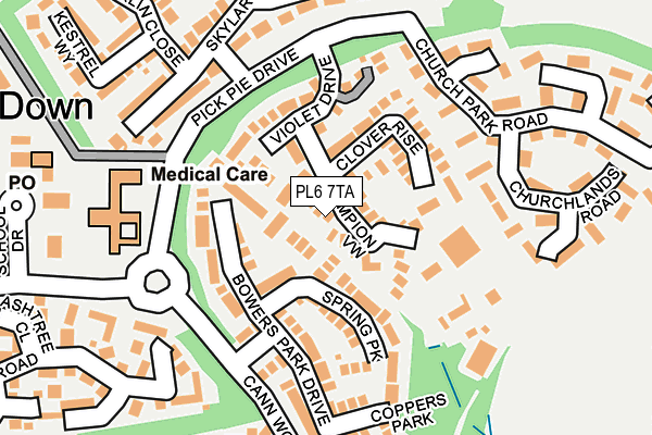 PL6 7TA map - OS OpenMap – Local (Ordnance Survey)