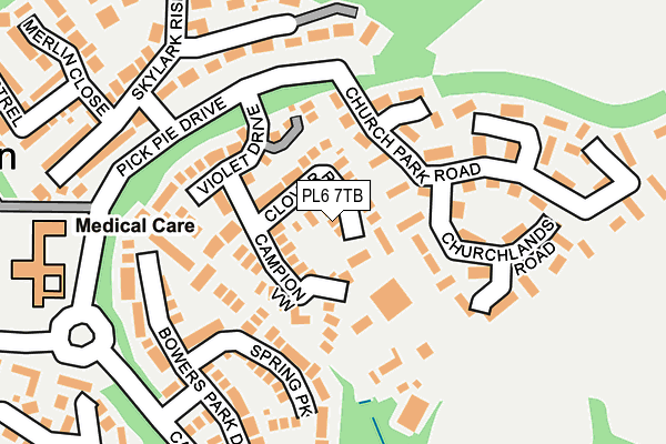 PL6 7TB map - OS OpenMap – Local (Ordnance Survey)