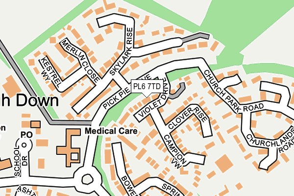 PL6 7TD map - OS OpenMap – Local (Ordnance Survey)