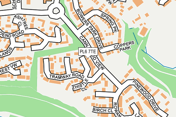 PL6 7TE map - OS OpenMap – Local (Ordnance Survey)