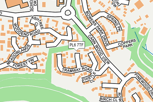 PL6 7TF map - OS OpenMap – Local (Ordnance Survey)