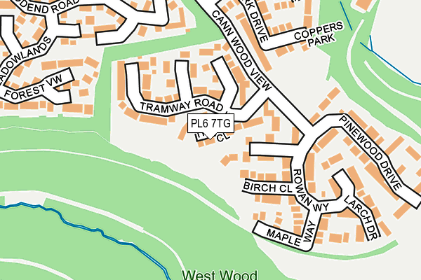 PL6 7TG map - OS OpenMap – Local (Ordnance Survey)