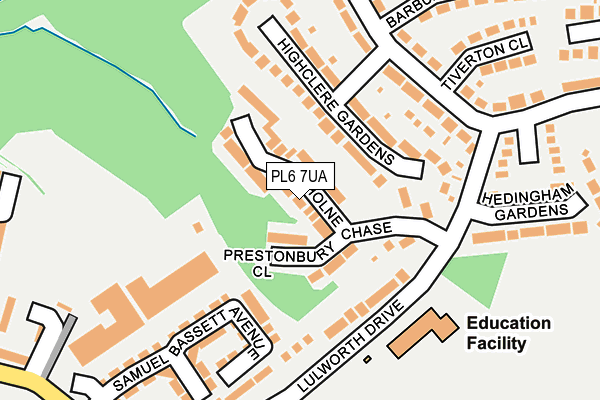 PL6 7UA map - OS OpenMap – Local (Ordnance Survey)