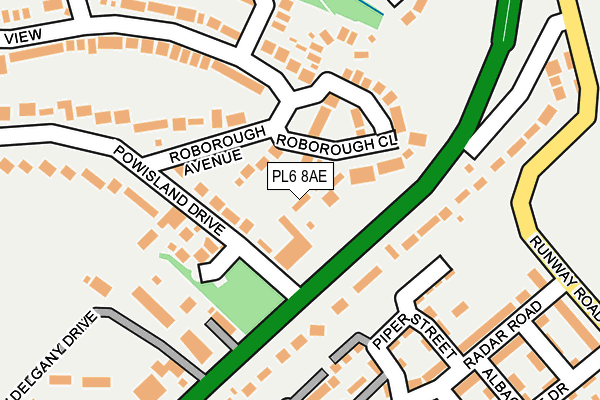 PL6 8AE map - OS OpenMap – Local (Ordnance Survey)