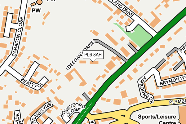 PL6 8AH map - OS OpenMap – Local (Ordnance Survey)