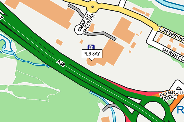 PL6 8AY map - OS OpenMap – Local (Ordnance Survey)