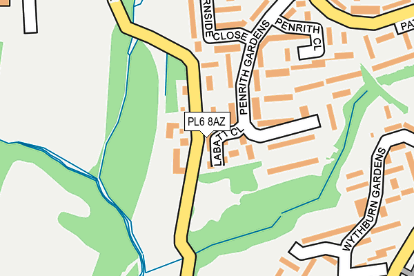 PL6 8AZ map - OS OpenMap – Local (Ordnance Survey)