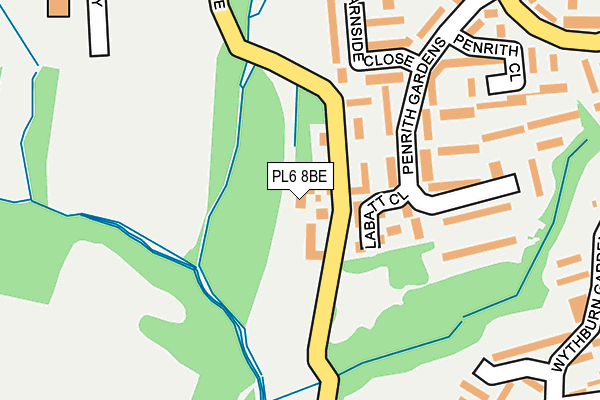 PL6 8BE map - OS OpenMap – Local (Ordnance Survey)
