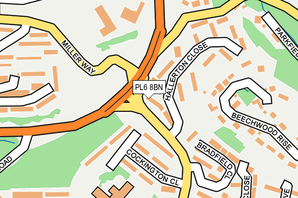 PL6 8BN map - OS OpenMap – Local (Ordnance Survey)