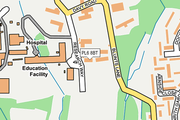 PL6 8BT map - OS OpenMap – Local (Ordnance Survey)