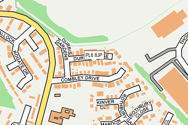 PL6 8JP map - OS OpenMap – Local (Ordnance Survey)