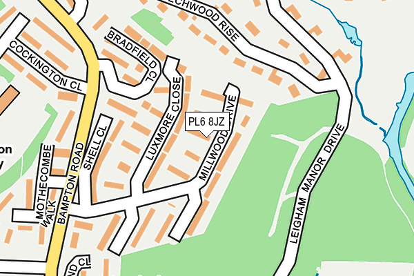 PL6 8JZ map - OS OpenMap – Local (Ordnance Survey)