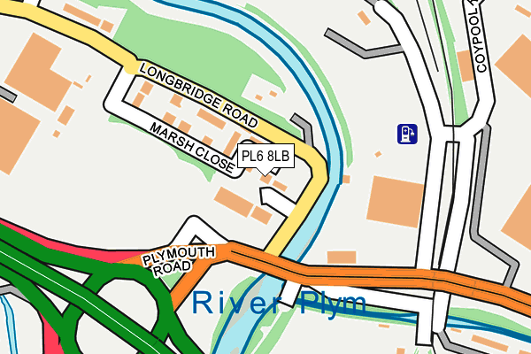 PL6 8LB map - OS OpenMap – Local (Ordnance Survey)