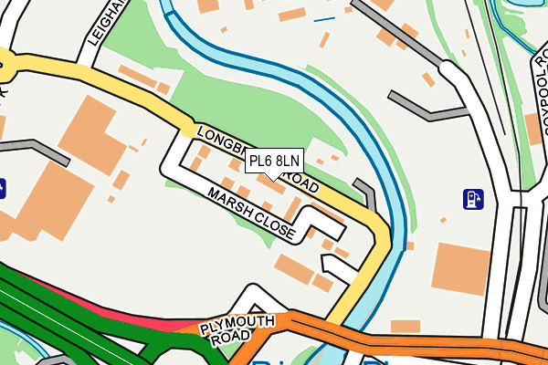 PL6 8LN map - OS OpenMap – Local (Ordnance Survey)