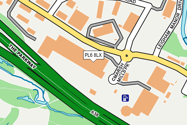 PL6 8LX map - OS OpenMap – Local (Ordnance Survey)