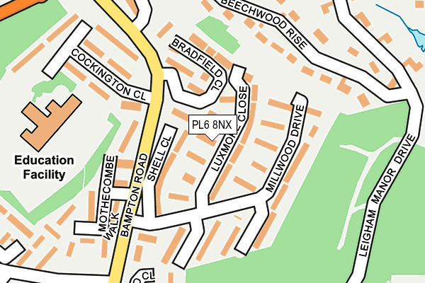 PL6 8NX map - OS OpenMap – Local (Ordnance Survey)