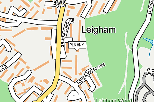 PL6 8NY map - OS OpenMap – Local (Ordnance Survey)
