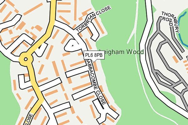 PL6 8PB map - OS OpenMap – Local (Ordnance Survey)