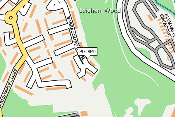 PL6 8PD map - OS OpenMap – Local (Ordnance Survey)