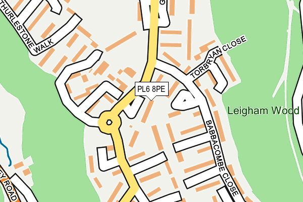 PL6 8PE map - OS OpenMap – Local (Ordnance Survey)