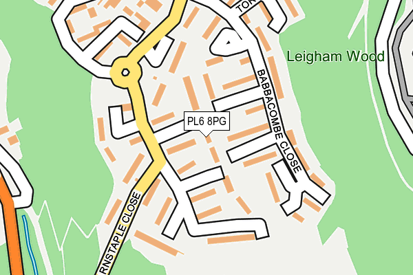 PL6 8PG map - OS OpenMap – Local (Ordnance Survey)