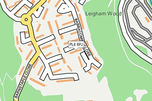 PL6 8PJ map - OS OpenMap – Local (Ordnance Survey)