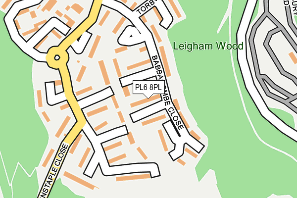 PL6 8PL map - OS OpenMap – Local (Ordnance Survey)