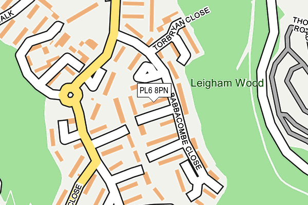 PL6 8PN map - OS OpenMap – Local (Ordnance Survey)