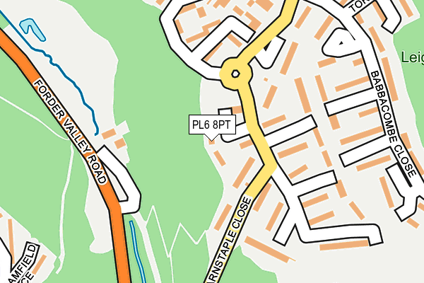 PL6 8PT map - OS OpenMap – Local (Ordnance Survey)