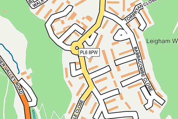 PL6 8PW map - OS OpenMap – Local (Ordnance Survey)