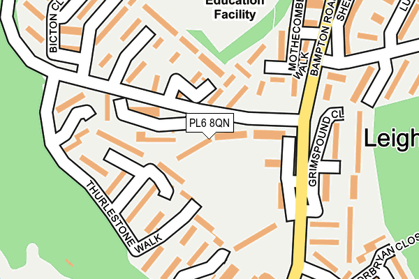 PL6 8QN map - OS OpenMap – Local (Ordnance Survey)