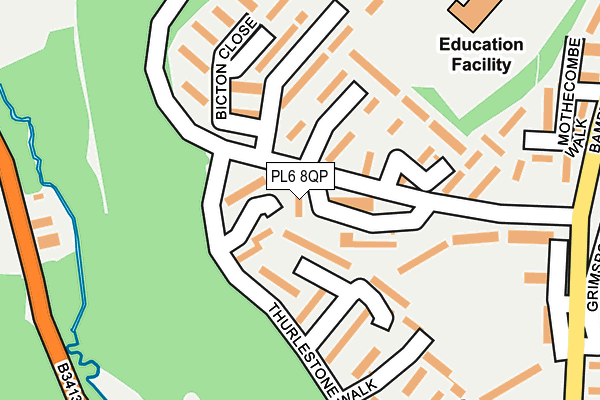 PL6 8QP map - OS OpenMap – Local (Ordnance Survey)