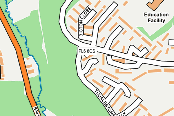 PL6 8QS map - OS OpenMap – Local (Ordnance Survey)