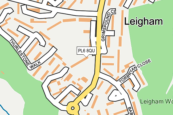 PL6 8QU map - OS OpenMap – Local (Ordnance Survey)
