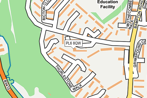 PL6 8QW map - OS OpenMap – Local (Ordnance Survey)