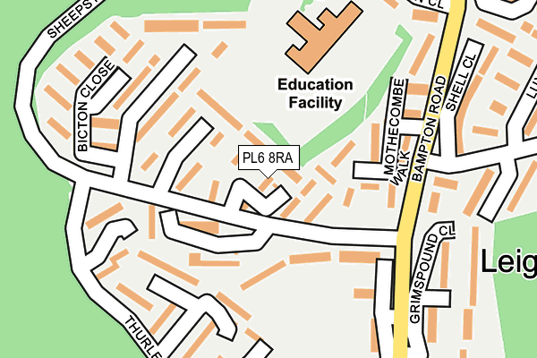 PL6 8RA map - OS OpenMap – Local (Ordnance Survey)