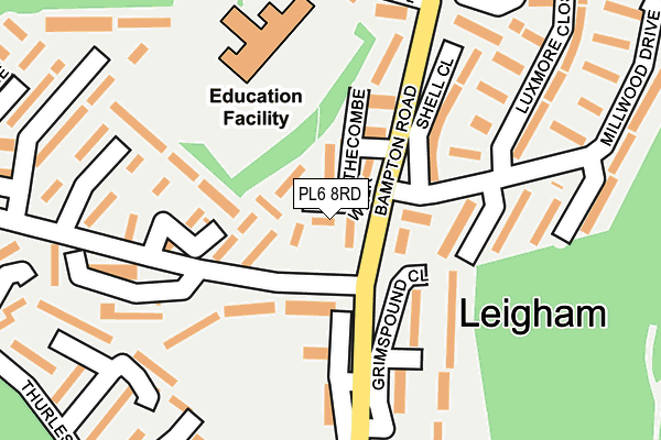 PL6 8RD map - OS OpenMap – Local (Ordnance Survey)
